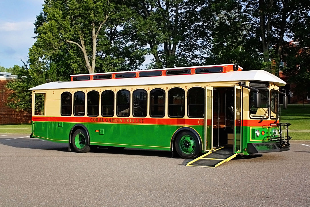 coral gables trolley with ramp out