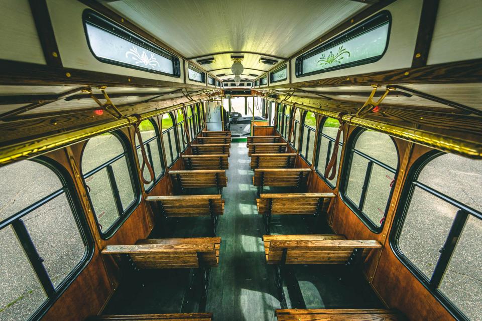 trolley bus interior